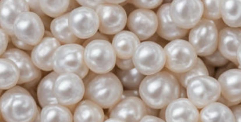 A collection of white pearls